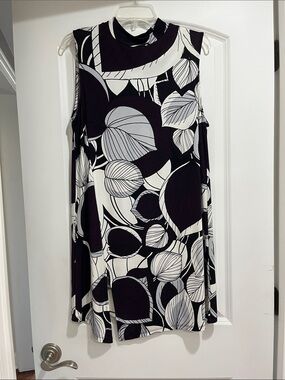 Alfani Purple & White Graphic Print Dress